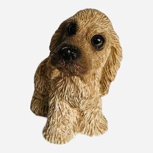 Dog Mate Cocker Spaniel Puppy Figurine Resin Statue Miniature Dog 2.5" Vintage
